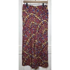 Christian Siriano Pants Womens S Floral Tropical Wide Leg Pull On Crop Palazzo